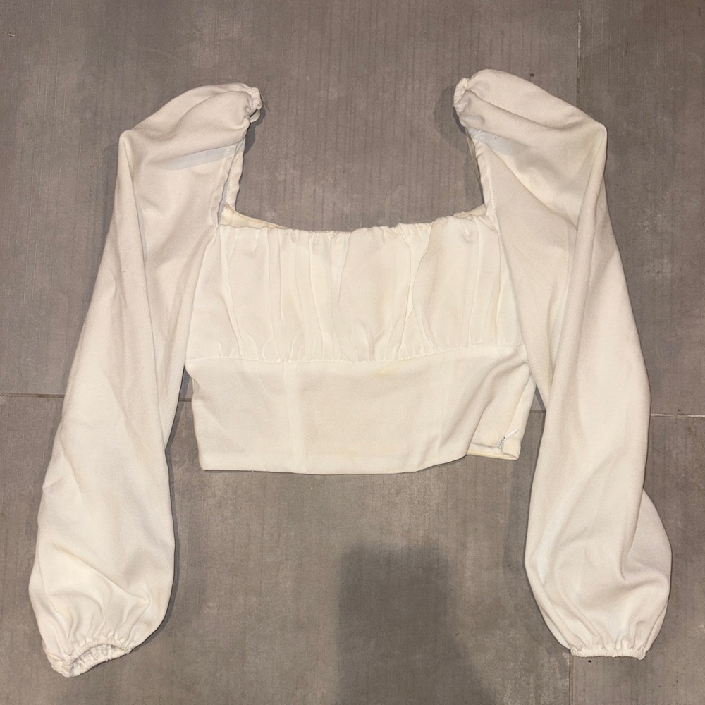 Princess Polly Cream Puff Sleeve Blouse